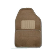 Make It Your Ride Universal Carpet Floor Mats 4-Piece Set Dark Tan Non-Slip Back Heel Pads IWCCCFMDT