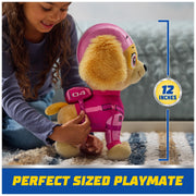Spin Master PAW Patrol Skye Plush Toy, 12-Inch Tall, Pink Air Rescue Flight Suit, Removable Backpack