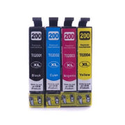 Epson T200XL-BCS 200XL Black + 200 Cyan/Yellow/Magenta Combo Saver Pack