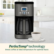 Cuisinart DCC-3200BKSNAS 14-Cup Coffee Maker with Water Filtration, Black Stainless Steel
