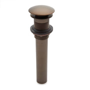 Mushroom Style Pop-Up Bathroom Drain - No Overflow Hole - Oil Rubbed Bronze