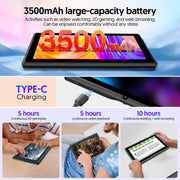 FITIFUN 7 Inch Android Tablet with Case, 4GB RAM, 32GB Storage, Quad-Core Allwinner Processor, HD IPS Display, WiFi 6, Bluetooth 5.0, Dual Camera, Blue