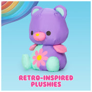 Spin Master Ltd Swisheez Teddy Bear Plush Toy, Retro-Inspired, Purple and Teal with Pink Accents, 7 in