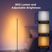 Govee Smart RGBICW Floor Lamp, LED Multicolor with 14 Segmented Zones, 58 Preset Scene Modes, Music Sync, Voice Control, 53.7 in, Modern Plastic Housing
