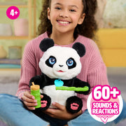 Just Play furReal Coco The Tumbling Panda, 10.5 Inch Interactive Plush Toy, Black and White