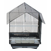 YML House Top Style Small Parakeet Bird Cage, Black, 11 in L x 9 in W x 16 in H, A1114MBLK