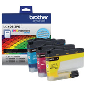 Brother LC4063PK INKvestment Tank Inkjet Printer Ink Cartridges, Standard Yield, Cyan Magenta Yellow, Pack of 3