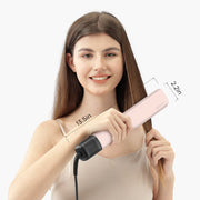 IG INGLAM 2 in 1 Wet to Dry Air Straightener Flat Iron, Light Pink