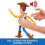 Mattel Disney Pixar Toy Story 5 Running Woody 12 Inch Action Figure with 50 Plus Movie Phrases and Sounds