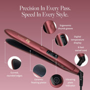 Beauty By Imagination Bio Ionic 10X Styling Iron Hair Straightener with 1