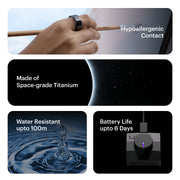 Ultrahuman UHRA-AA-11 Ring AIR Size 11 - World's Lightest Sleep-Tracking Wearable - Aster Black