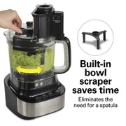 Hamilton Beach 70822F Stack & Snap Food Processor with Bowl Scraper, 10 Cup Capacity, Black