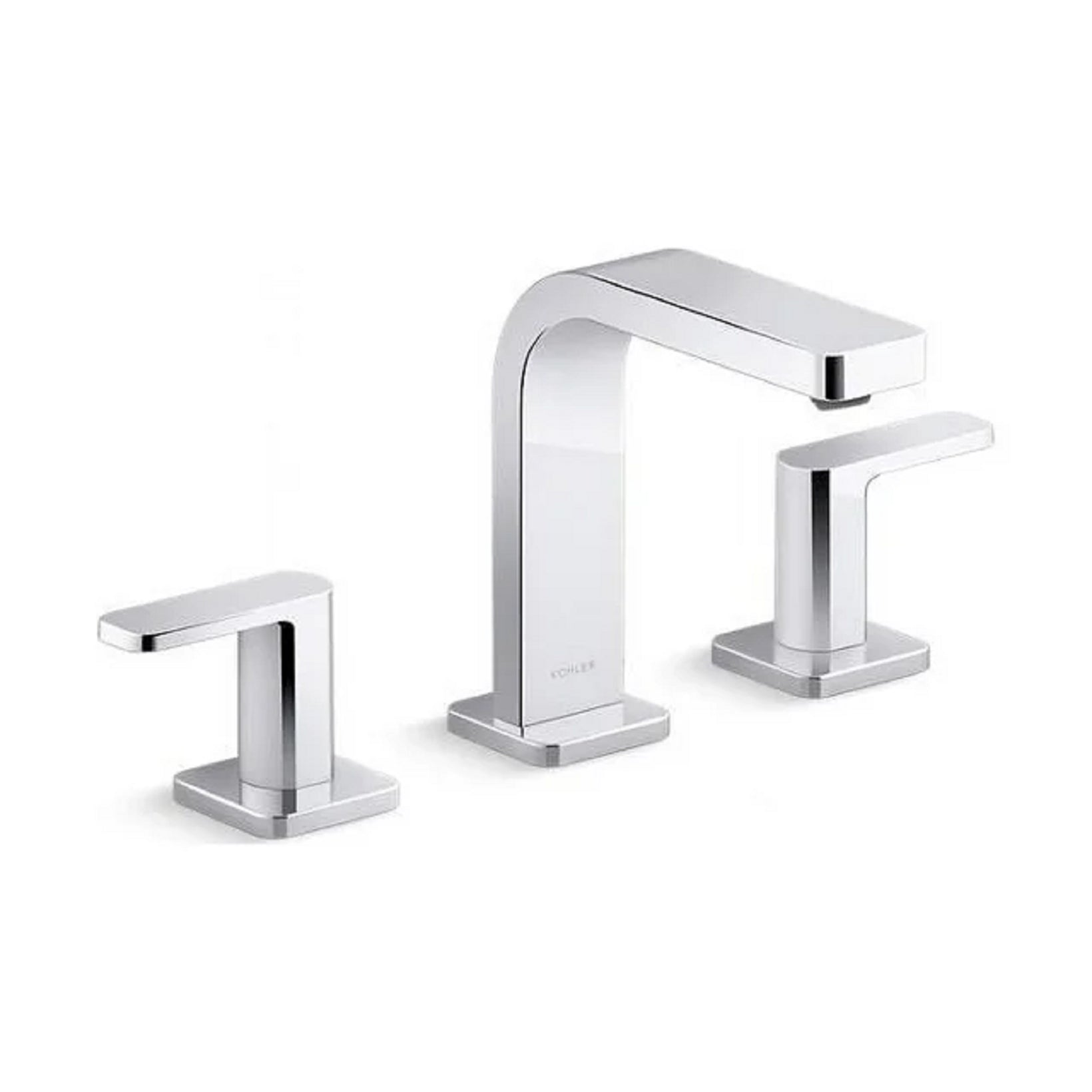 Kohler Parallel Badezimmerarmatur In Gebürstetem Nickel – 2 Hebelgriffe, Auslaufreichweite 127 Mm, Berührungsaktivierter Ablauf