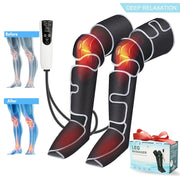 CATGOOD Leg Massager with Heat, Air Compression for Thigh and Leg, 3 Massage Modes, Adjustable Intensity, Muscle Pain Relief, Circulation Improvement, HG0388-BW