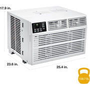 Whirlpool WHHW182BW 1,000 Sq. Ft. 18,000 BTU 230V Window Mounted Air Conditioner with Supplemental Heat - White