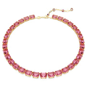 Swarovski Millenia Necklace, Pink Octagon-Cut Crystals, Gold-Tone Finished Setting, Adjustable Length, Lobster Clasp, 5683429