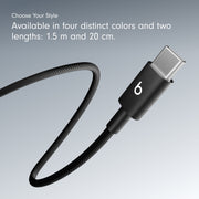Beats MDGA4LL/A USB-C to USB-C Woven Cable (1.5 m / 5 ft)- Bolt, Black