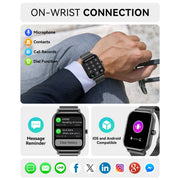 Mingdaln G39dianduhei Smart Watch, 1.85-Inch HD Touch Screen, Black