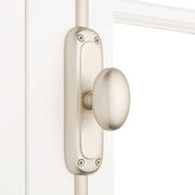 Signature Hardware 968343 Classic Brass Oval Door Cremone Bolt - Brushed Nickel