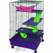 Kaytee 100079097 My First Home Deluxe Multi-Level Pet Home with Casters