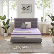 BDEUS Gel Memory Foam Mattress Topper, 2 Inch Cooling Ventilated Soft Plush, Twin Size, Purple