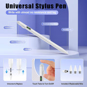 Qzgyoool Stylus Pen for Touchscreen, Compatible for Android & iOS Phones/Tablet, White