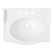 Signature Hardware SHCI12900PWH Cierra Porcelain Pedestal Sink - 8