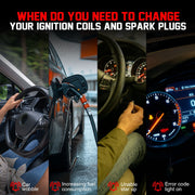 CHUSYYRAY Ignition Coil and 4 Iridium Spark Plugs Set for 2014-2020 Chevrolet Trax 1.4L L4 Turbo UF669