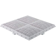 Waterway Plastics 24 x 24 Square Main Drain Grate with Frame, White, 640-4760 V