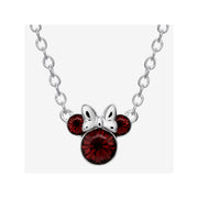 Disney Minnie Mouse Disney Classics Birthstone Crystal 16 Inch Cable Minnie Mouse Pendant Necklace - February PURPLE ONE SIZE