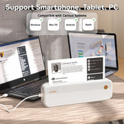 PeriPage P40 Portable Wireless Thermal Printer for Travel, White