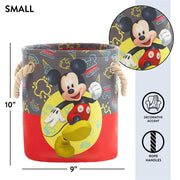 Idea Nuova Star Wars The Mandalorian Grogu Yoda Kids Fabric Round Nestable Storage Bin Set, 3-Piece, Polyester Canvas with Rope Handles, WK330520