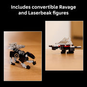 LEGO Icons Transformers Soundwave Building Kit with Ravage and Laserbeak Figures, 1505 Pieces, Collectible Display Plaque, Model 6530082