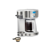 Hamilton Beach 2-Way Programmable Coffee Maker, Single-Serve and 12 Cup Glass Carafe, White, 49933