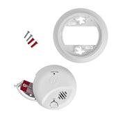First Alert Battery-Powered Ionization Smoke Detector with Precision Detection Technology, Front Access Battery Compartment, Audible Alarm, White, SMI100