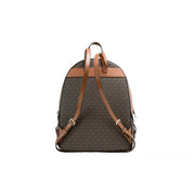 Michael Kors Jaycee Large Brown Signature PVC Shoulder Backpack with Gold-Tone Hardware, Adjustable Straps, 35S2G8TB7B-847