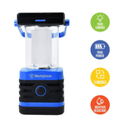 Westinghouse Camping LED Lantern, Solar Rechargeable, 1000 Lumens, Multicolor, 2 Pack, 18653600458