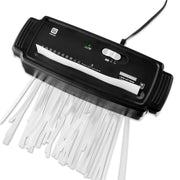 Pen & Gear WM660S 6-Sheet Strip Cut Paper and Credit Card Shredder Black with 8.7-Inch Throat and Extendable Arm