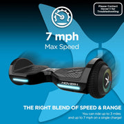 Hover-1 H1-AXL-BLK Axle Hoverboard 7MPH Top Speed, 3MI Range, LED Headlights & Wheels, Easy to Learn for Kids/Youth, Black