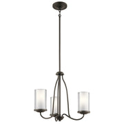 Kichler Lorin Three Light Chandelier, Contemporary Modern Design, Olde Bronze Finish, 18.5 in Wide, 44175OZ