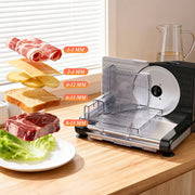 Wnkim Adjustable Electric Meat Slicer with 6.7in Removable 420 Stainless Steel Blade, 0-17mm Thickness, Child Safety Lock, Black, MS-4002
