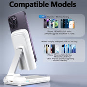 BezosMax 20W Magnetic Wireless 10000mAh Power Bank, White - Portable