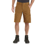 Carhartt Men's Ripstop Cargo Shorts, Relaxed Fit, Rugged Flex Stretch, Cordura Reinforced Pockets, Brown, 11 in Inseam, Size 42, 104727