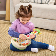 VTech LeapFrog Strum & Count Wooden Guitar, Interactive Musical Toddler Toy with 8 Colorful Fret Keys, Light-Up Neck, Movable Squirrels Tail, Eco-Friendly Wood