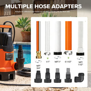 Prostormer 1HP Submersible Water Pump, 4200GPH High Flow, Auto Float Switch, Handles Solids Up to 1.5 Inches, IPX8 Waterproof Motor, 25mm/32mm Hose Connection