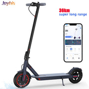Joyhis Adult Electric Scooter, 350W Brushless Motor, 8.5 in Anti-Skid Solid Tires, 19 MPH Speed, 21-Mile Range, Dual Braking System, App Control, Foldable Design, J078L
