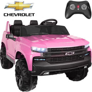 COCLUB Chevrolet Silverado 24V Powered Ride On Car for Kids, Extra Large 2 Seat Electric Vehicle with Remote Control, LED Lights, MP3 Player, Pink