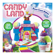 Big Time Toys Candy Land Snow Cone Maker, Kid-Powered Hand Crank, Pink Multi-Color, Includes Blue Raspberry Flavor Packet, 12 in, 1.2 lb, 93115