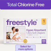 Freestyle FWDPRS1CT68 Hyper Absorbent Ultra Soft Baby Diapers Size 1 Unisex 68 Count