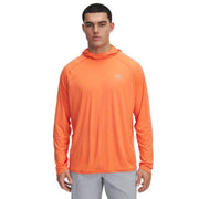Under Armour 1388957-847 Fish Elite Long-Sleeve Hoodie - Fire/Halo Gray - XL